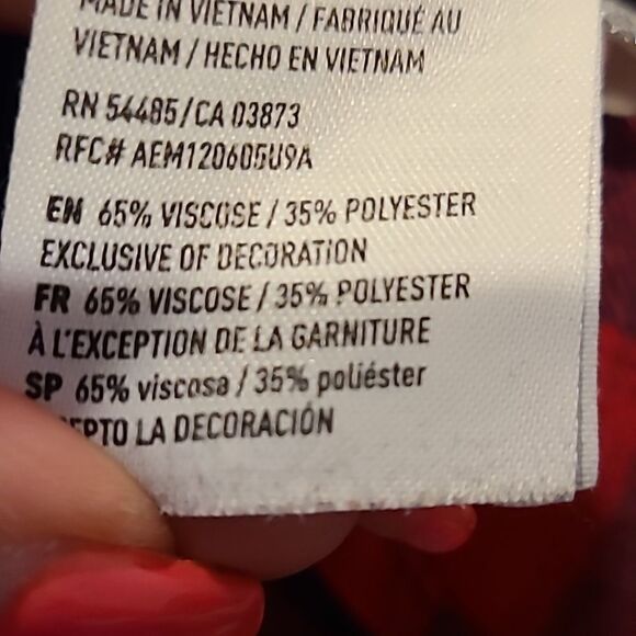 American‎ eagle outfitters womens black and red soft long sleeve button down - Picture 6 of 6